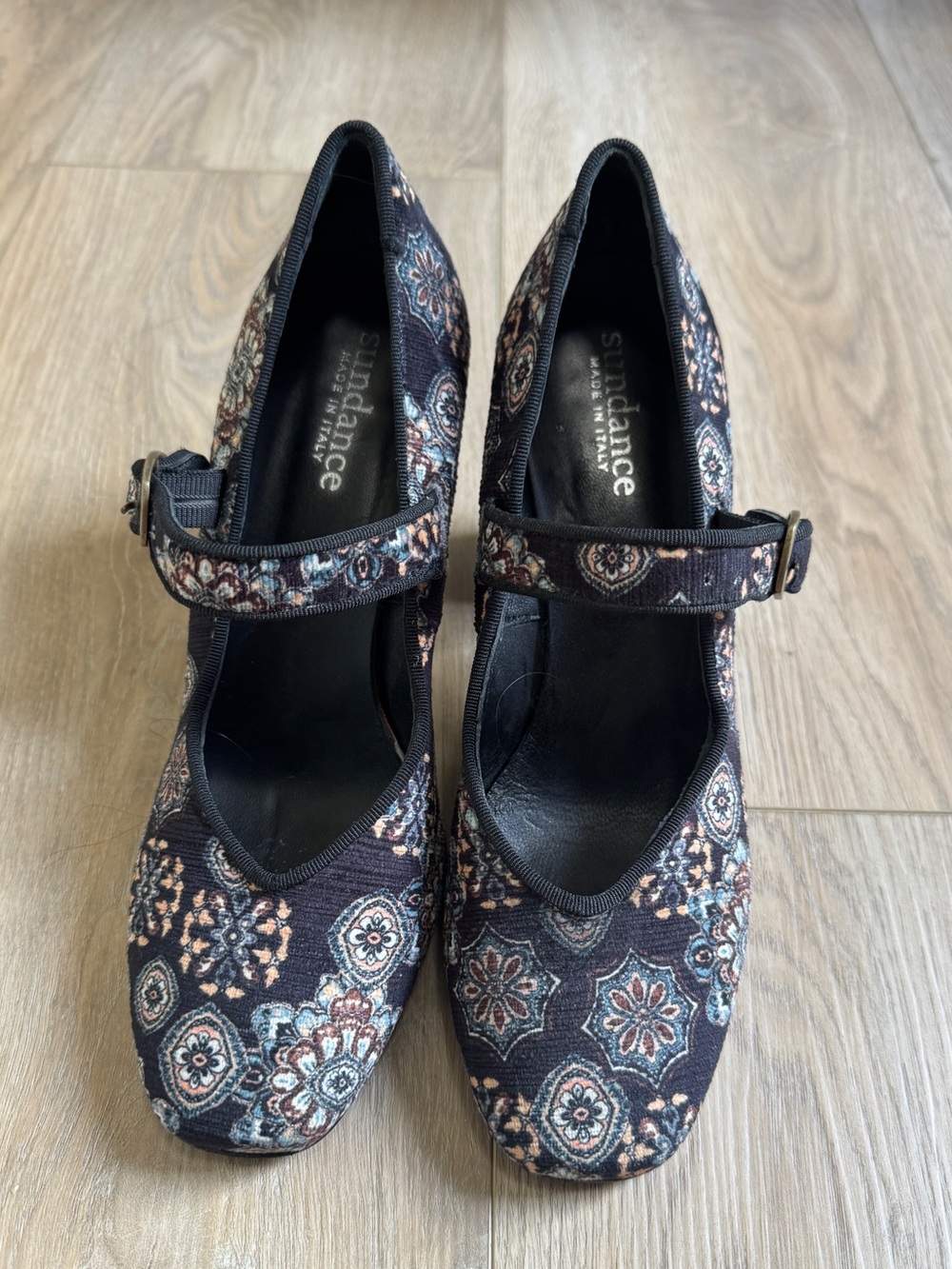 Sundance Catalog Beauty Beyond Heels Classic Mary Jane Strap Paisley Print - Picture 3 of 10